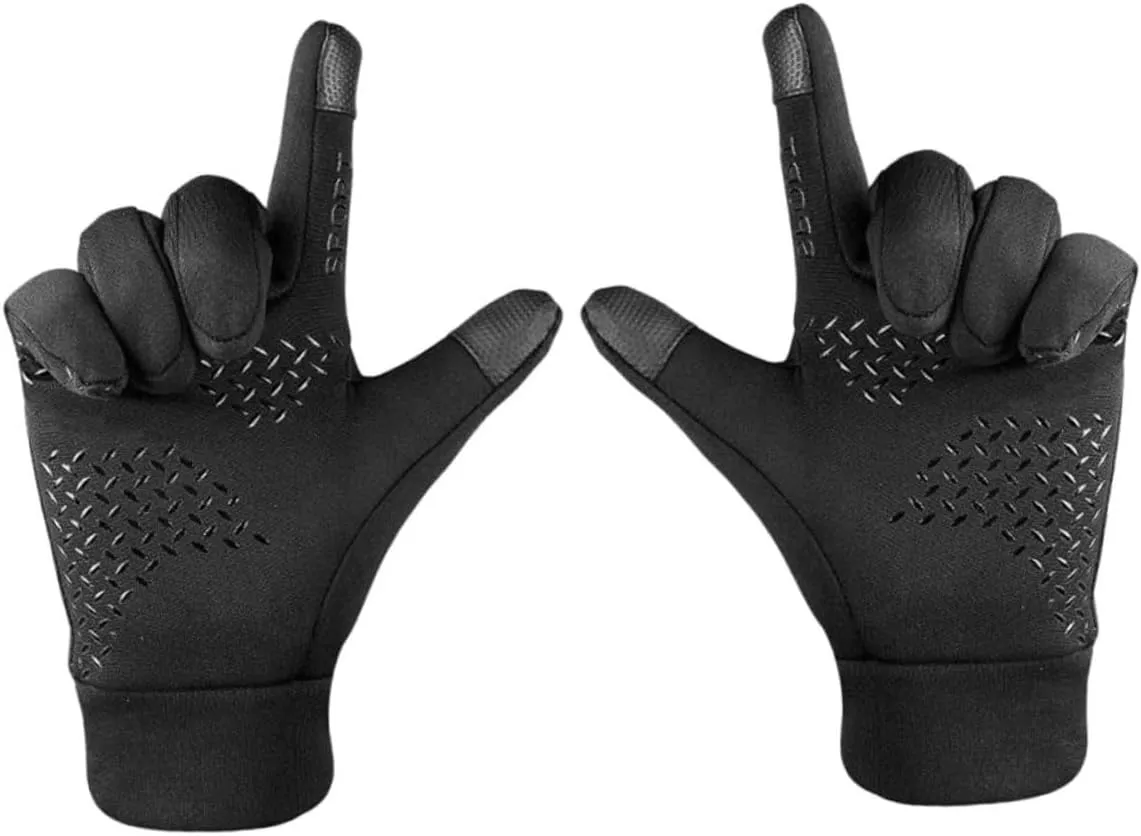 1Pair Warm Touchscreen Riding Gloves for Winter Durable Skiing Gloves with Slip Resistant Design for Cycling Jogging and Outdoor Activities Present for Year