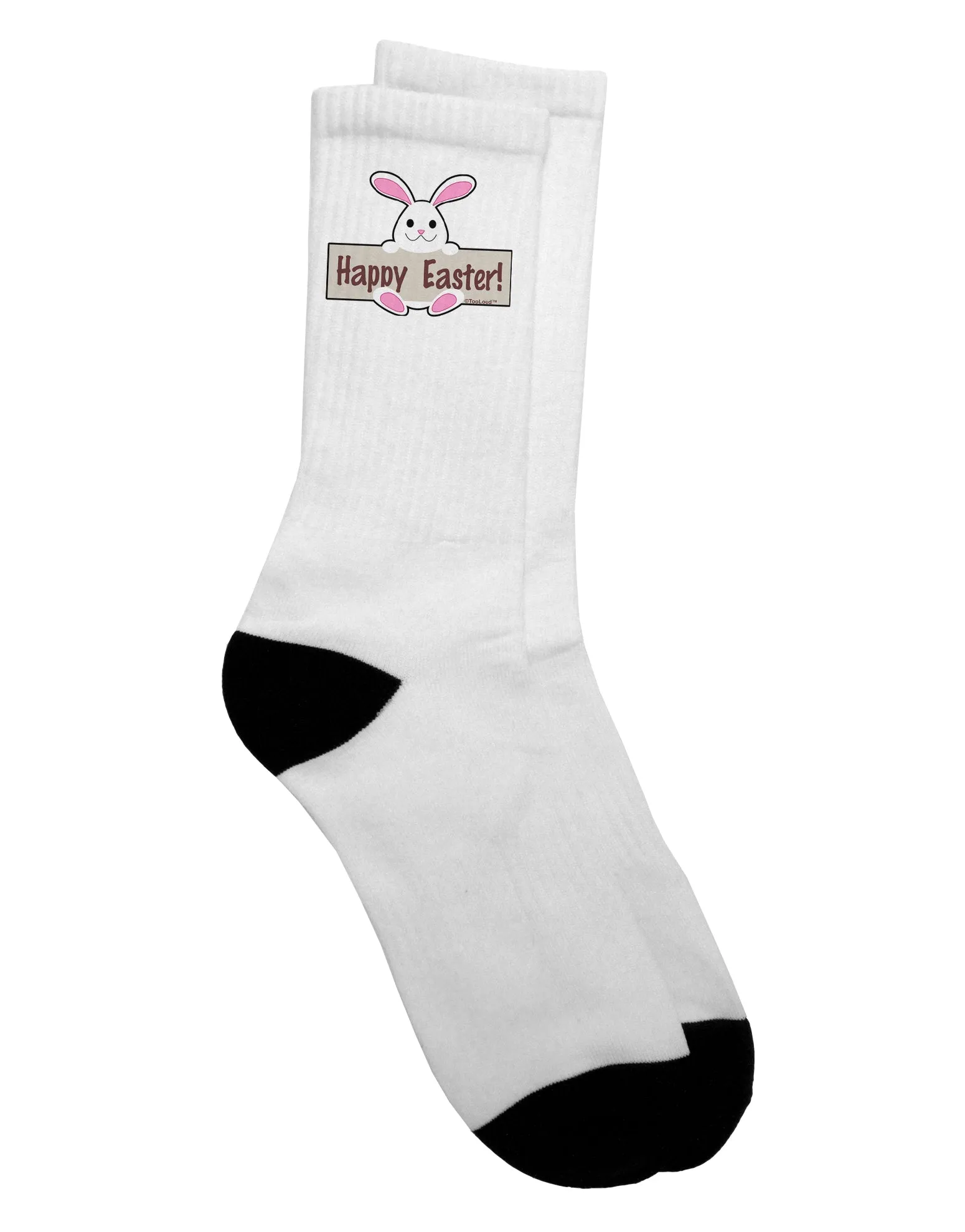 Adorable Bunny - Delightful Easter Adult Crew Socks - by TooLoud