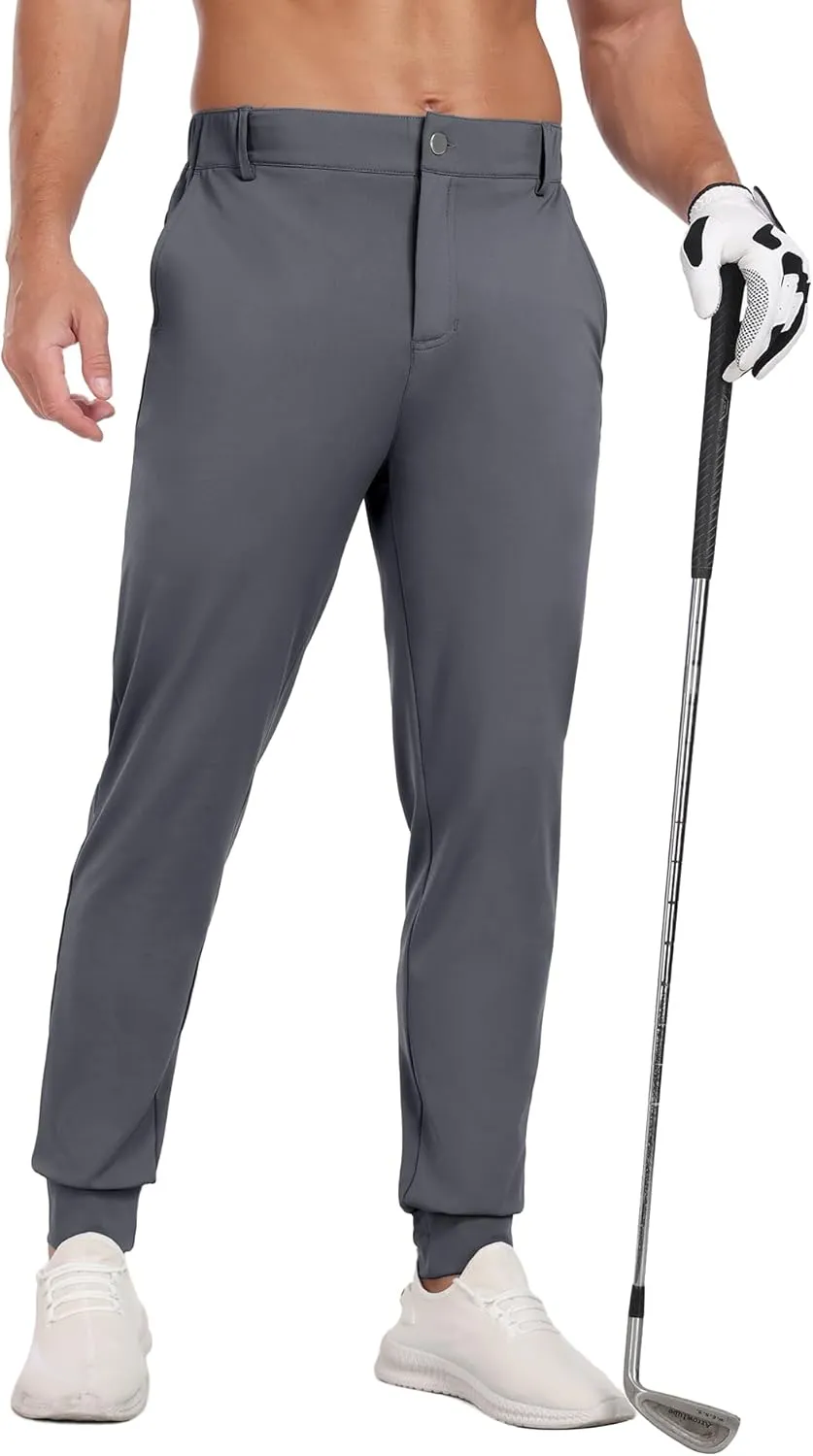 Askdeer Men's Golf Pants Casual Slim Fit Joggers Stretch Sweatpants Yoga Running Dress Work Pants with 5 Pockets