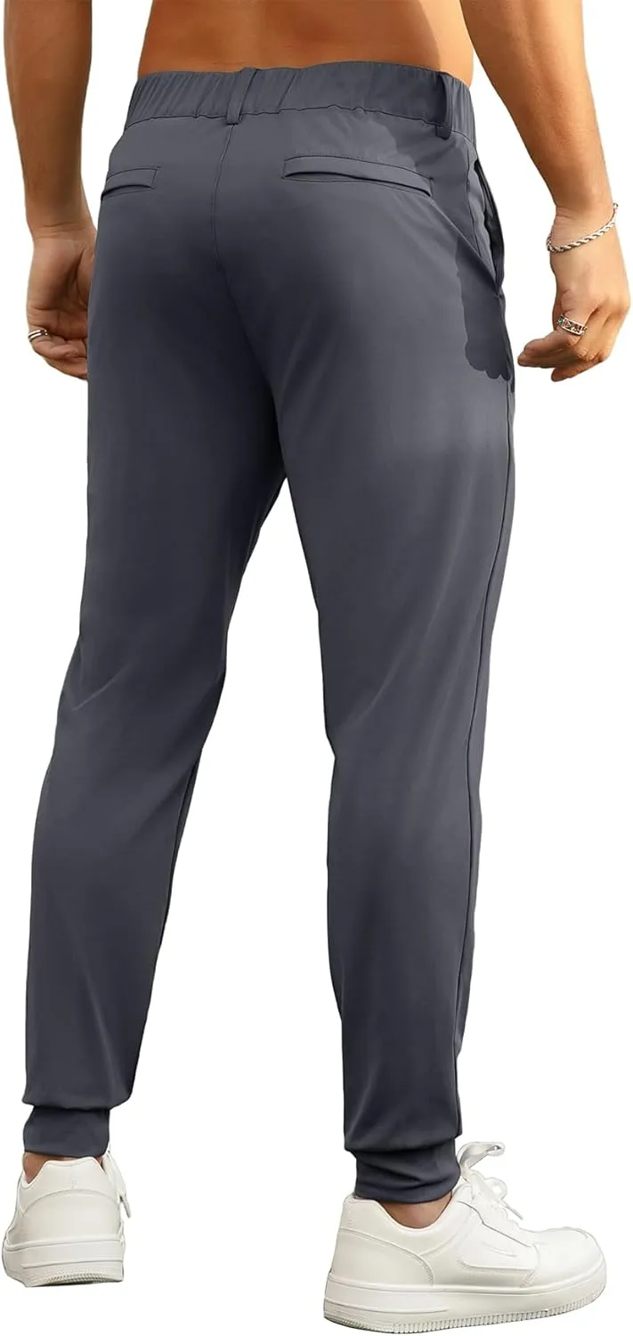 Askdeer Men's Golf Pants Casual Slim Fit Joggers Stretch Sweatpants Yoga Running Dress Work Pants with 5 Pockets