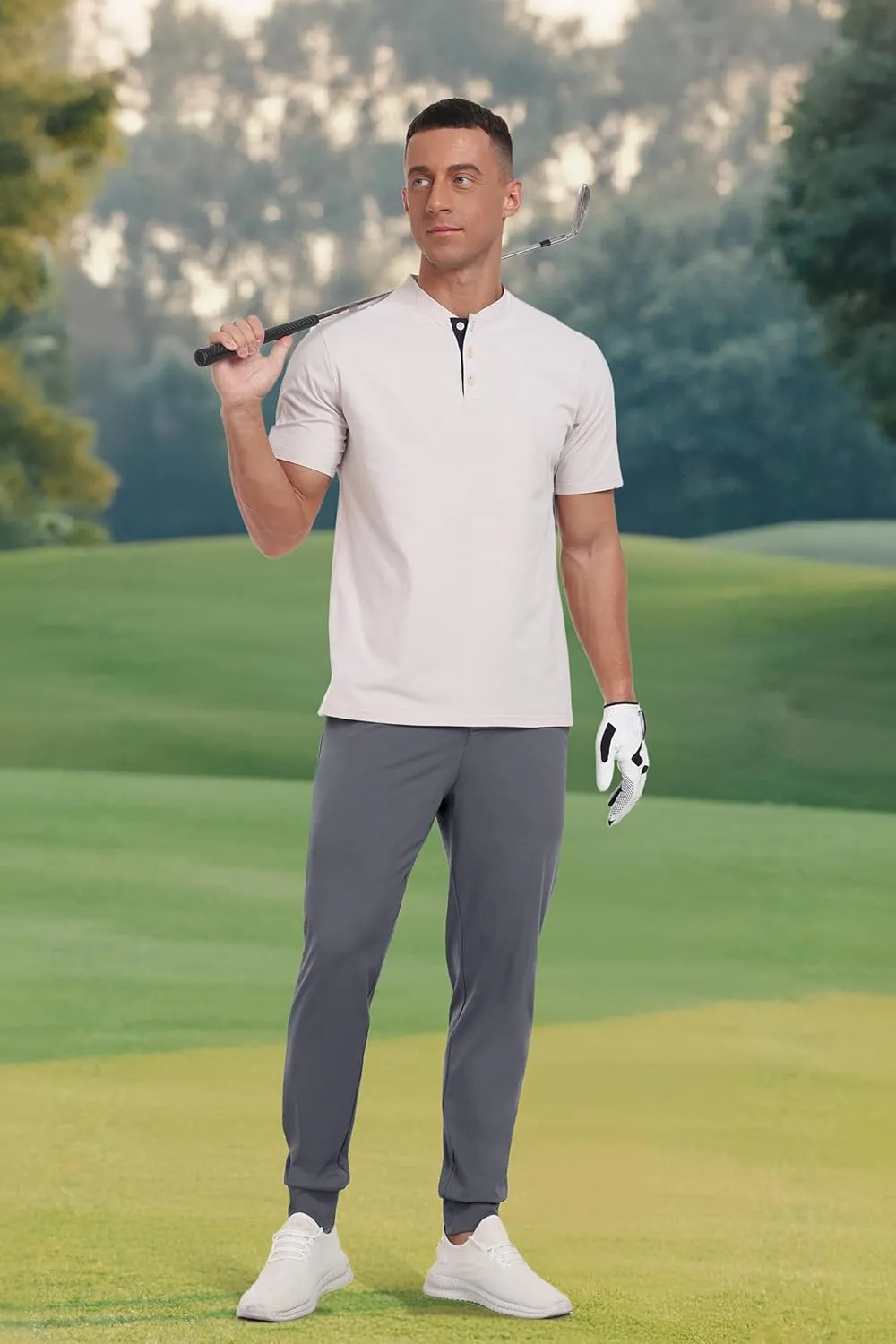 Askdeer Men's Golf Pants Casual Slim Fit Joggers Stretch Sweatpants Yoga Running Dress Work Pants with 5 Pockets