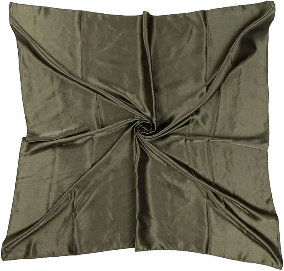 ASUITOFK 35" Womens Large Satin Square Scarf Silk Feeling Hair Wrapping Gift Headscarf Scarves