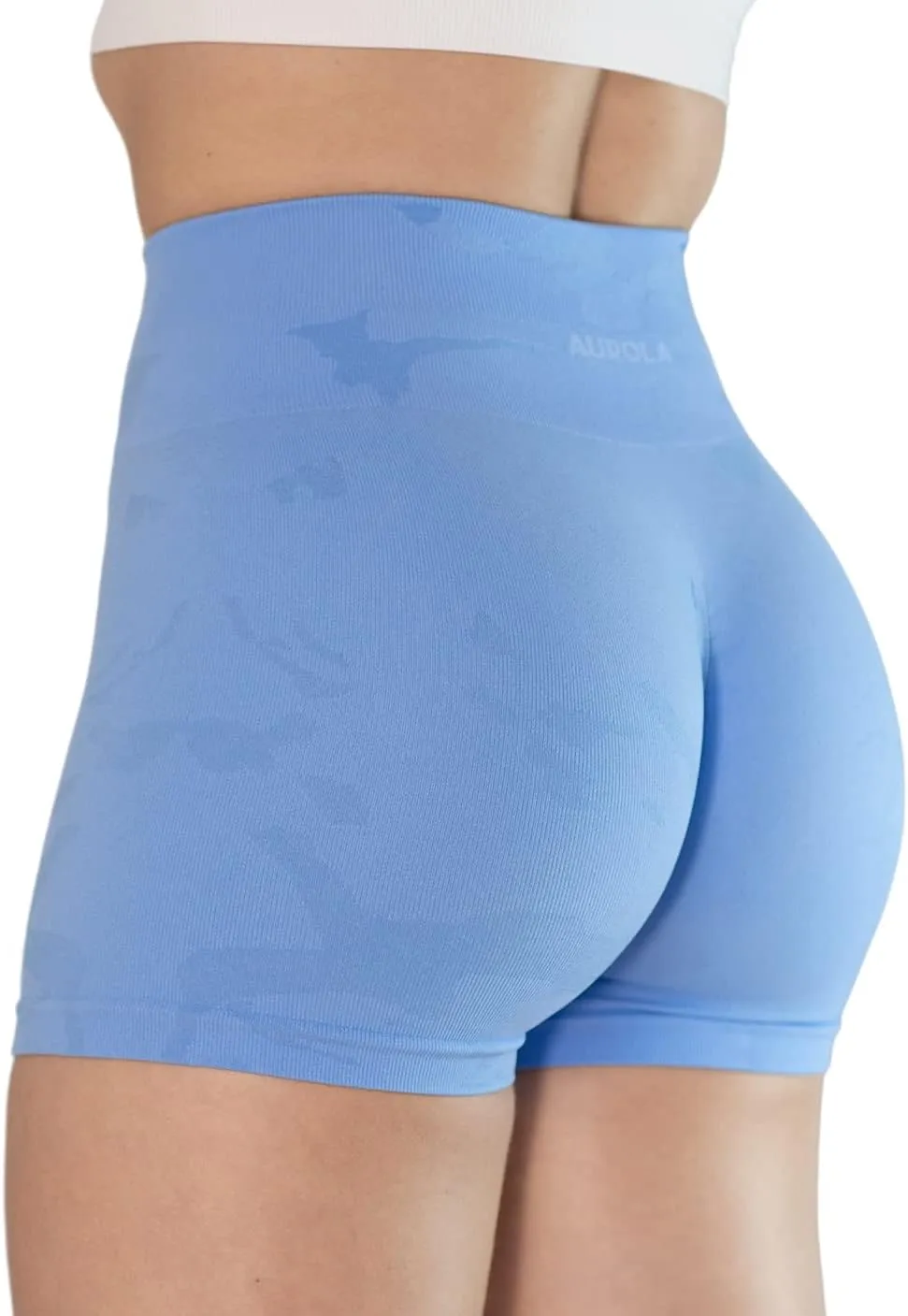 AUROLA CAMO Workout Shorts for Women Seamless Subtle Logo Scrunch Shorts