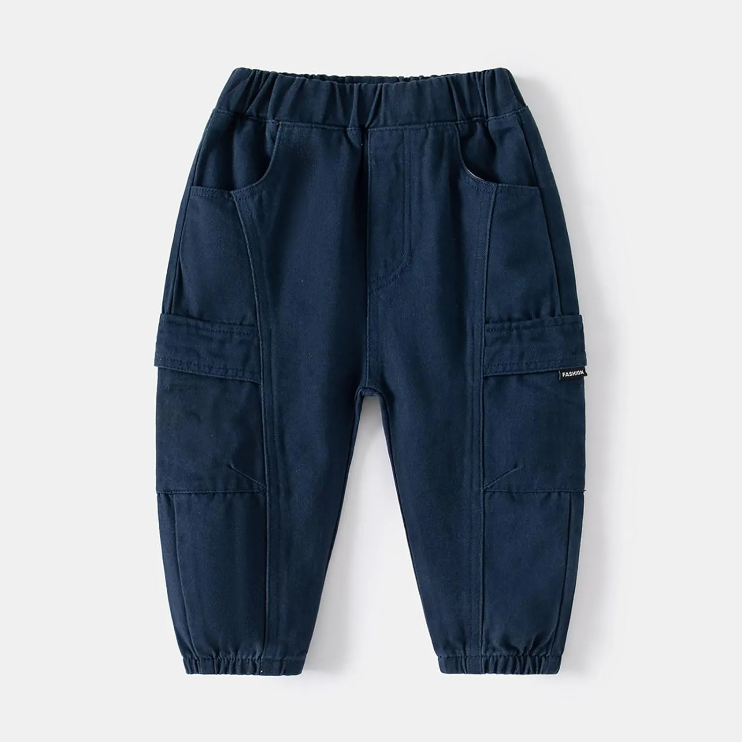 Boys' and Toddler Pull On Cargo Pants Baby Loose Long Pant with Pockets Boys Lightweight Joggers Sweatpants