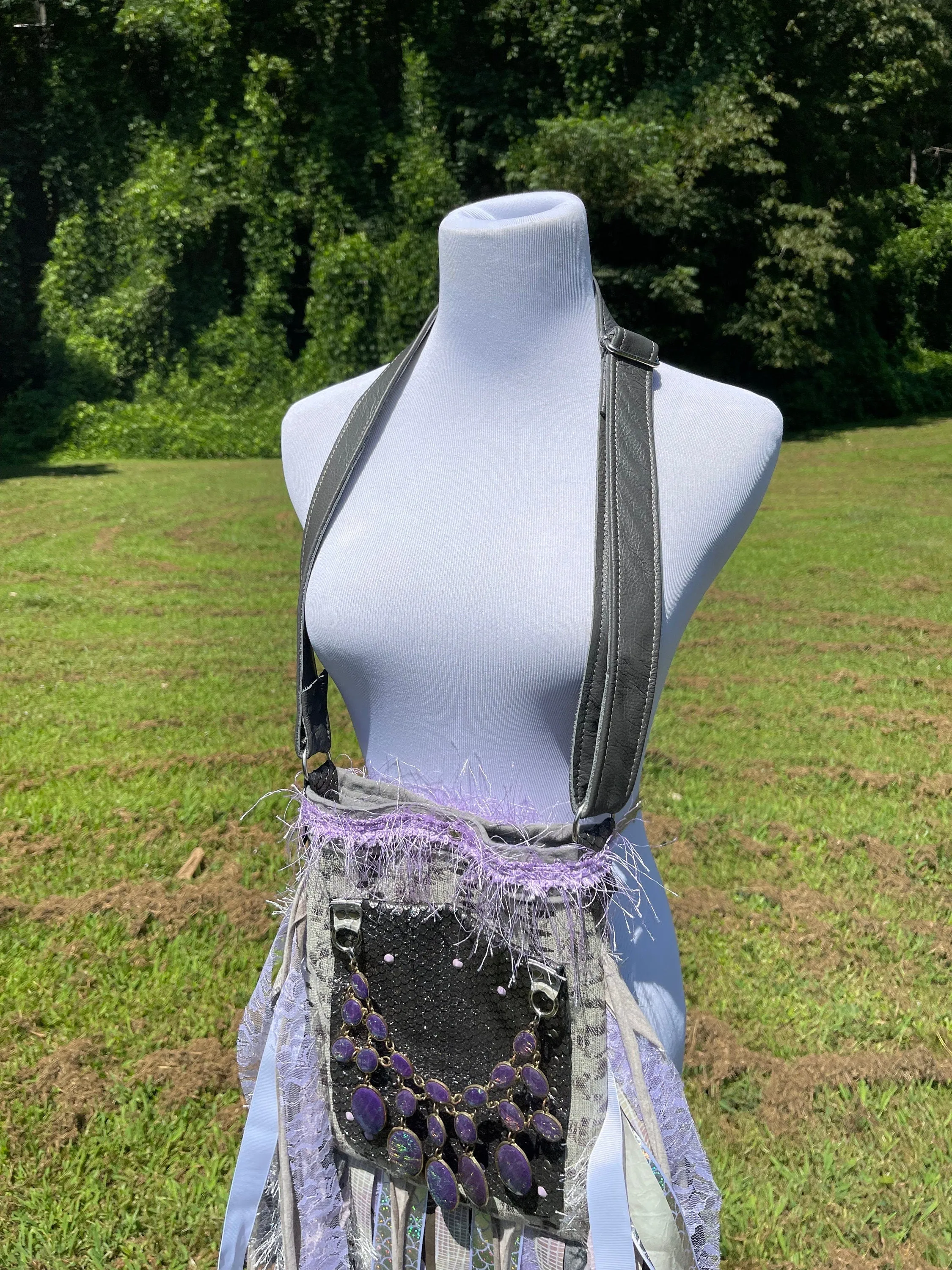 Colorful Fringe Purse - Stand Out with This Vibrant Purple Shoulder Bag