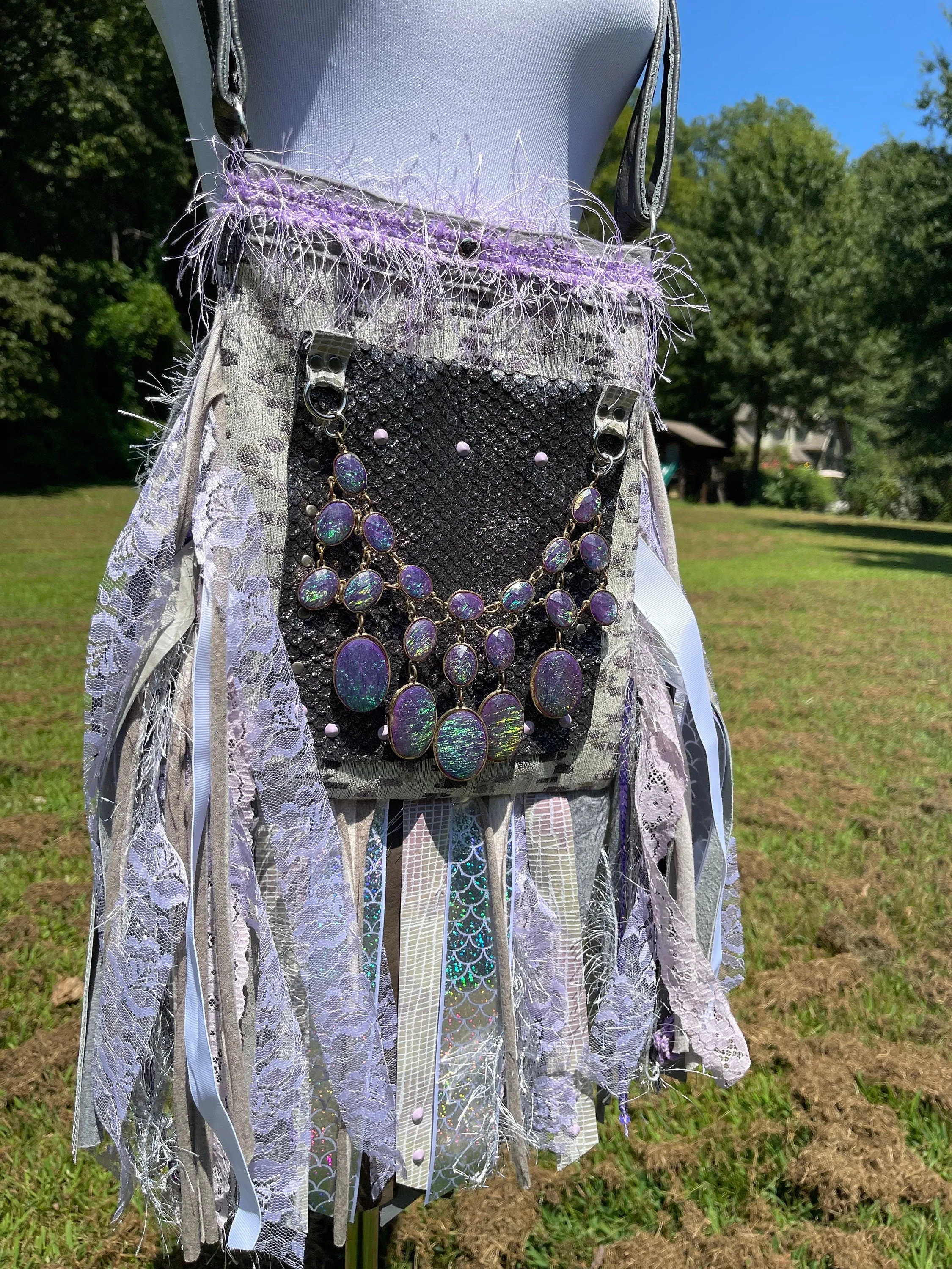 Colorful Fringe Purse - Stand Out with This Vibrant Purple Shoulder Bag