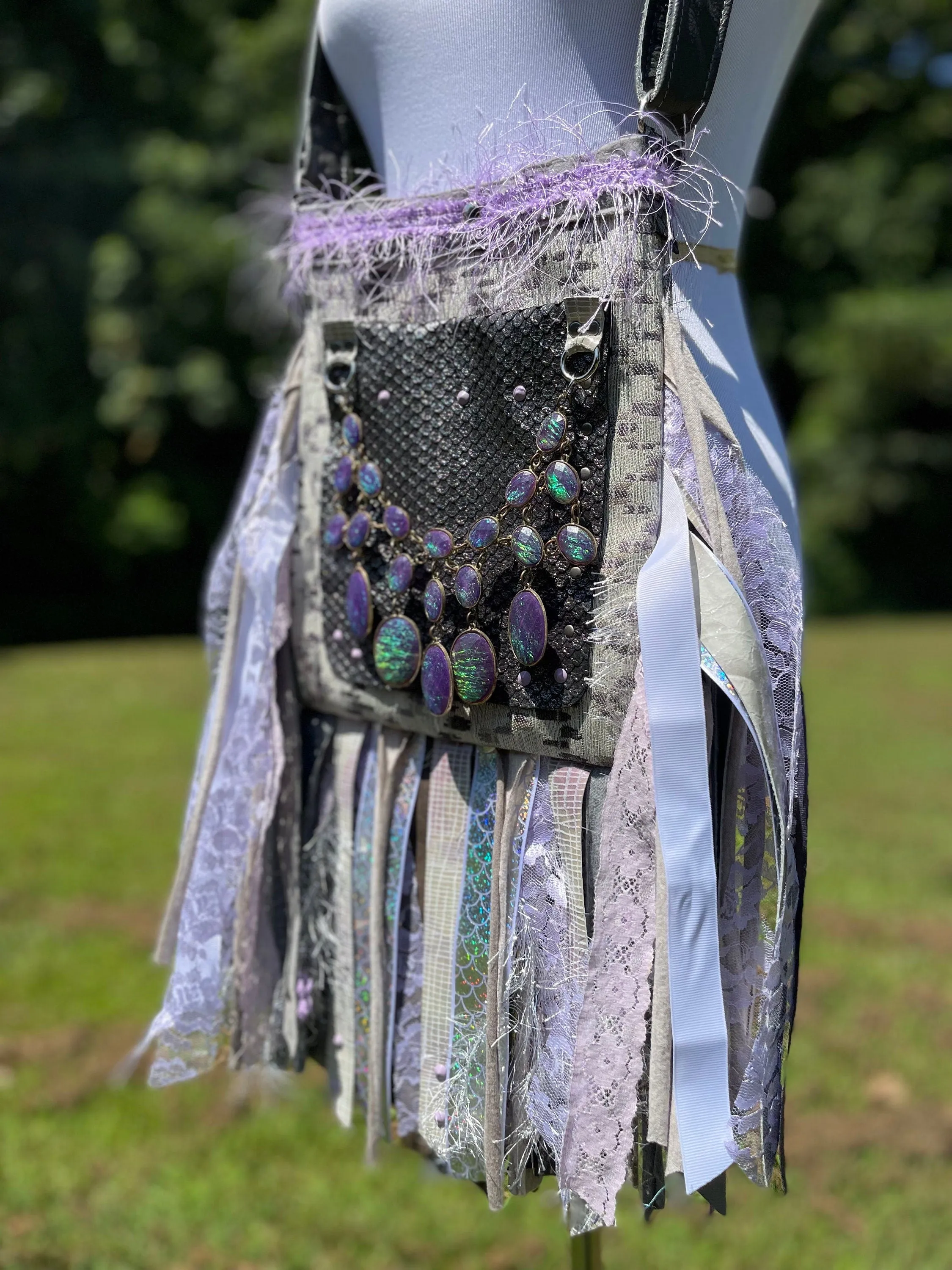 Colorful Fringe Purse - Stand Out with This Vibrant Purple Shoulder Bag