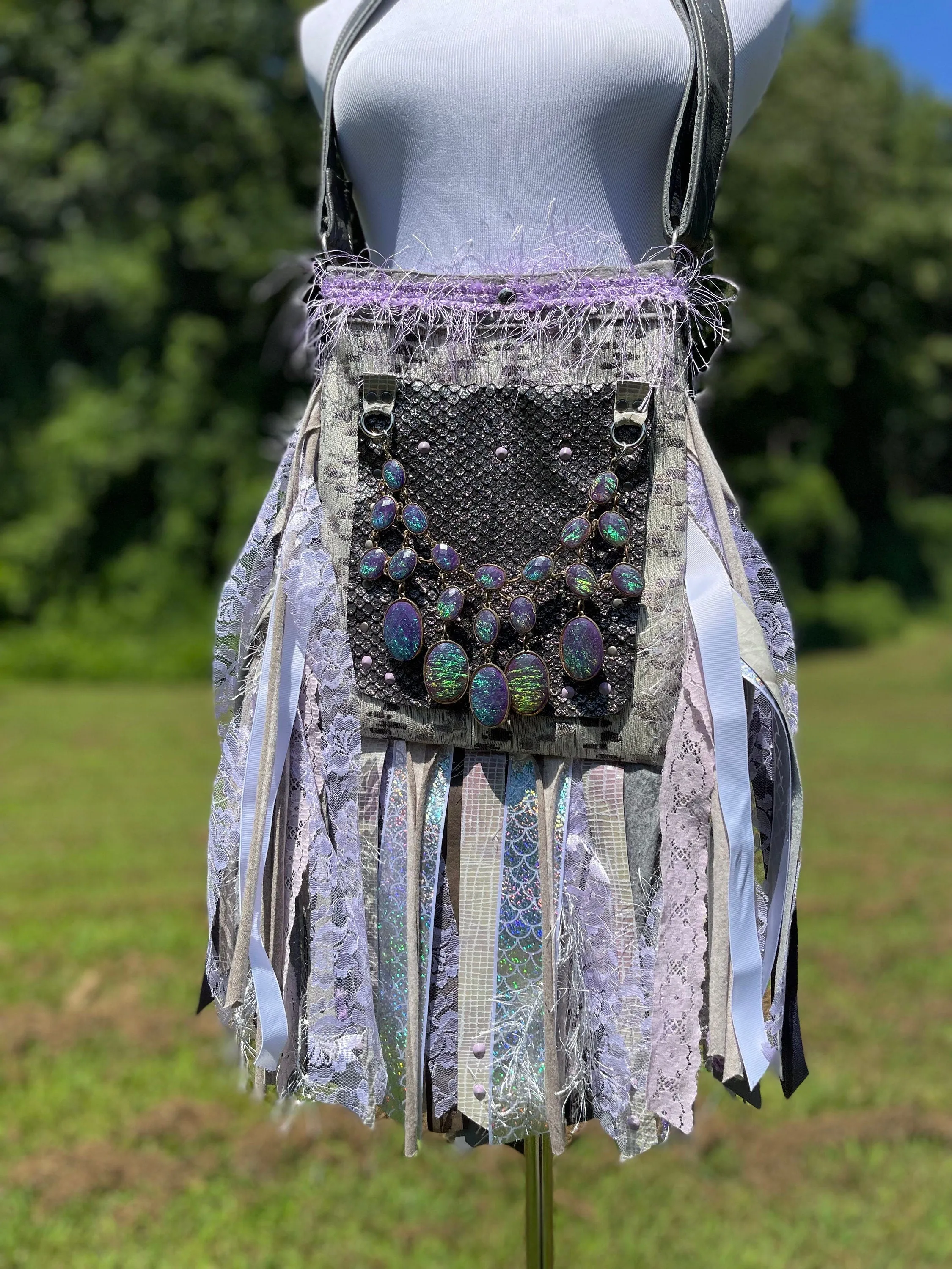 Colorful Fringe Purse - Stand Out with This Vibrant Purple Shoulder Bag