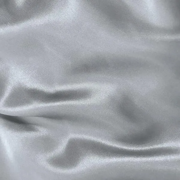 Crepe Back Satin Fabric in Silver