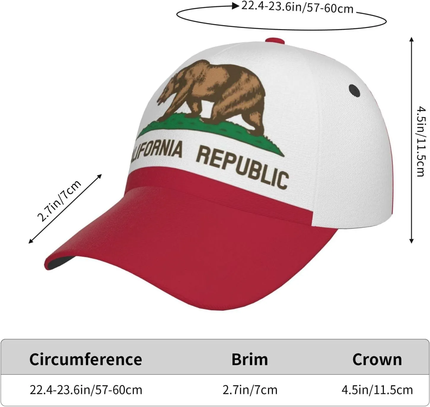 Cute Funny State Flag Trucker Hat for Men Women Retro Adjustable Snapback Baseball Hat Flag Cap