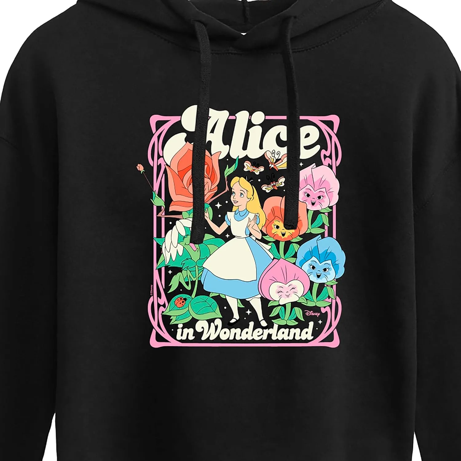 Disney - Alice In Wonderland - Alice In Wonderland Pastel - Women's Cropped Pullover Hoodie