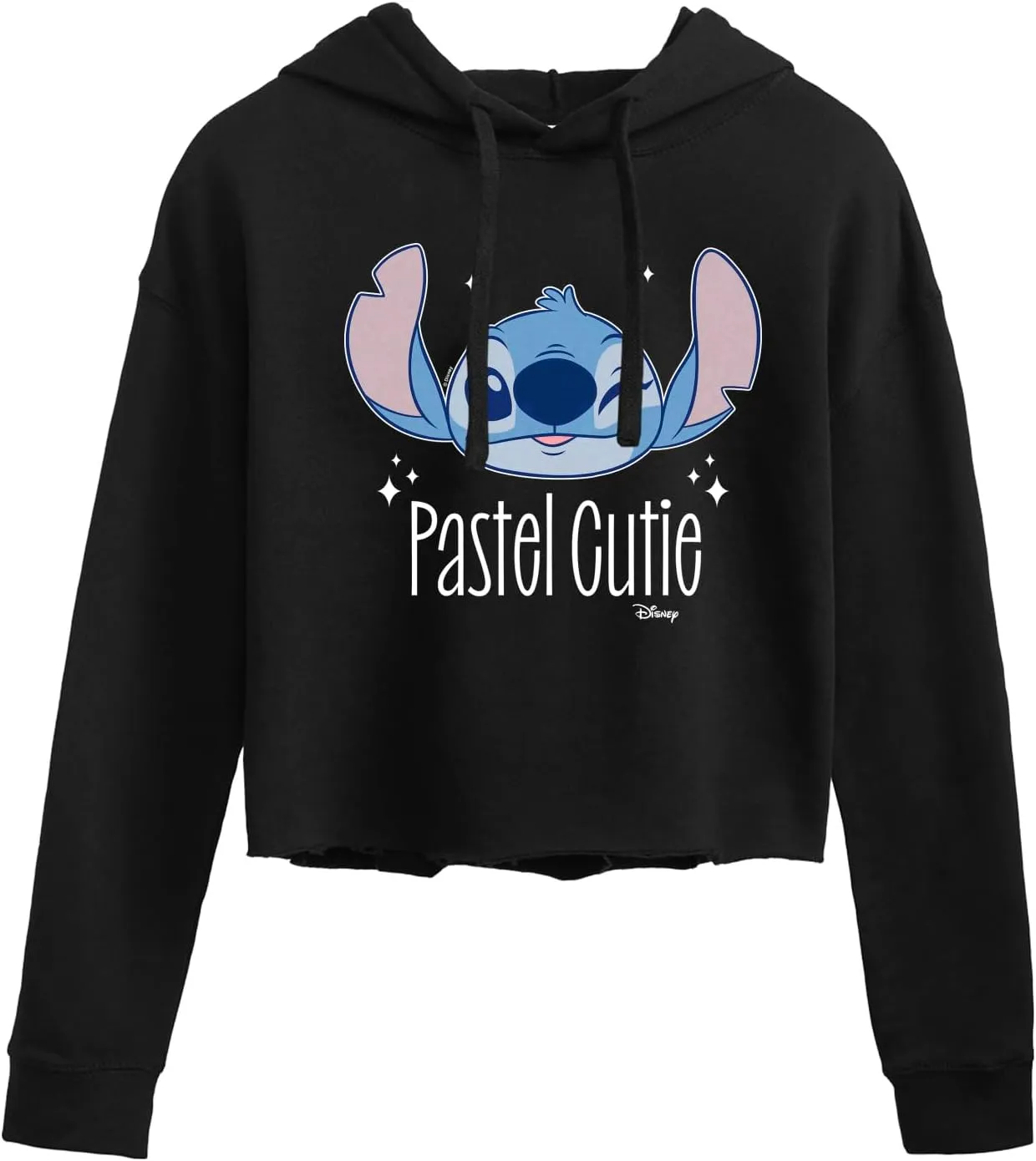 Disney - Lilo & Stitch - Stitch's A Pastel Cutie - Women's Cropped Pullover Hoodie