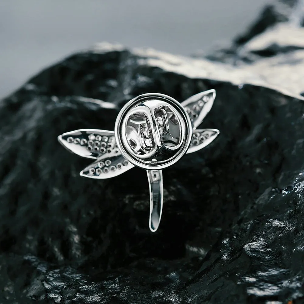 Dragonfly Crystal Clear Diamante Brooch