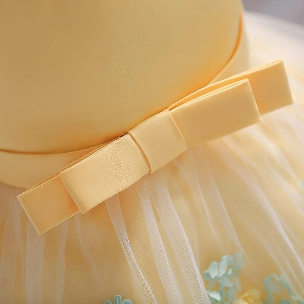 Dressy Daisy Baby Girls Wedding Flower Girl Pageant Dress Party Tulle Skirt for Special Occasion, Blue Pink Purple Yellow