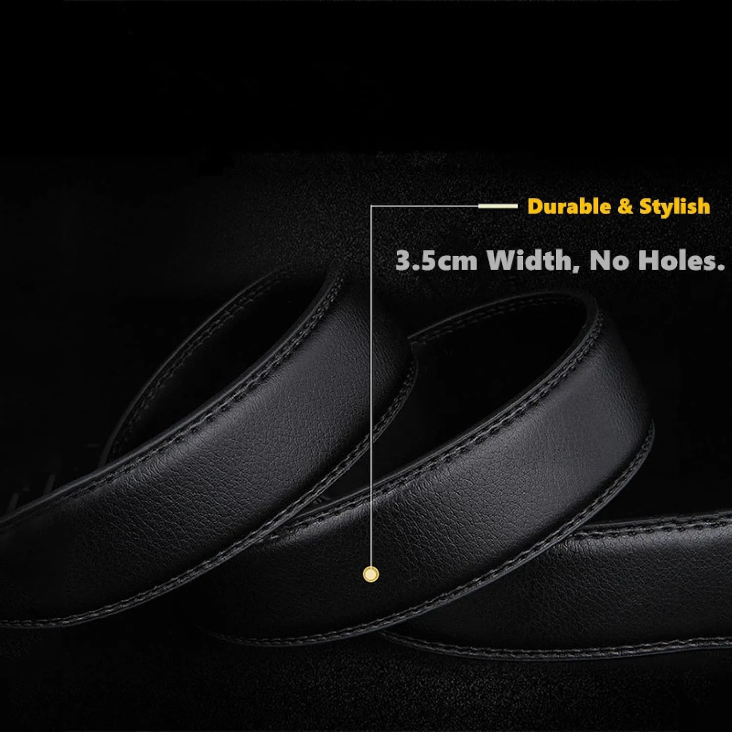 Fashion Mens Belt Genuine Leather Automatic Buckle Luxury