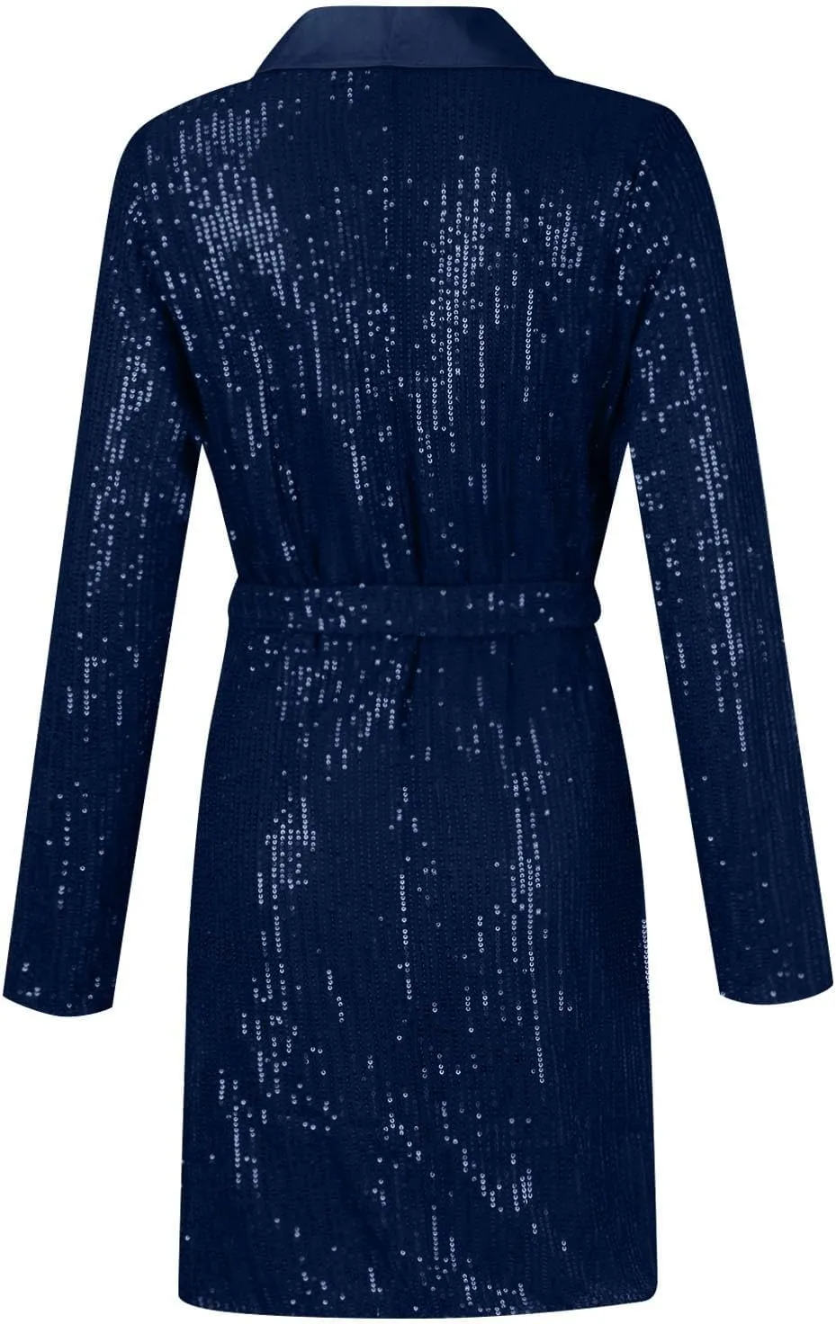 Formal Dresses for Women,2024 Summer Trendy Sparkly Sequin Party Dress,Elegant V Neck Long Sleeve Ruched Blazer Dress