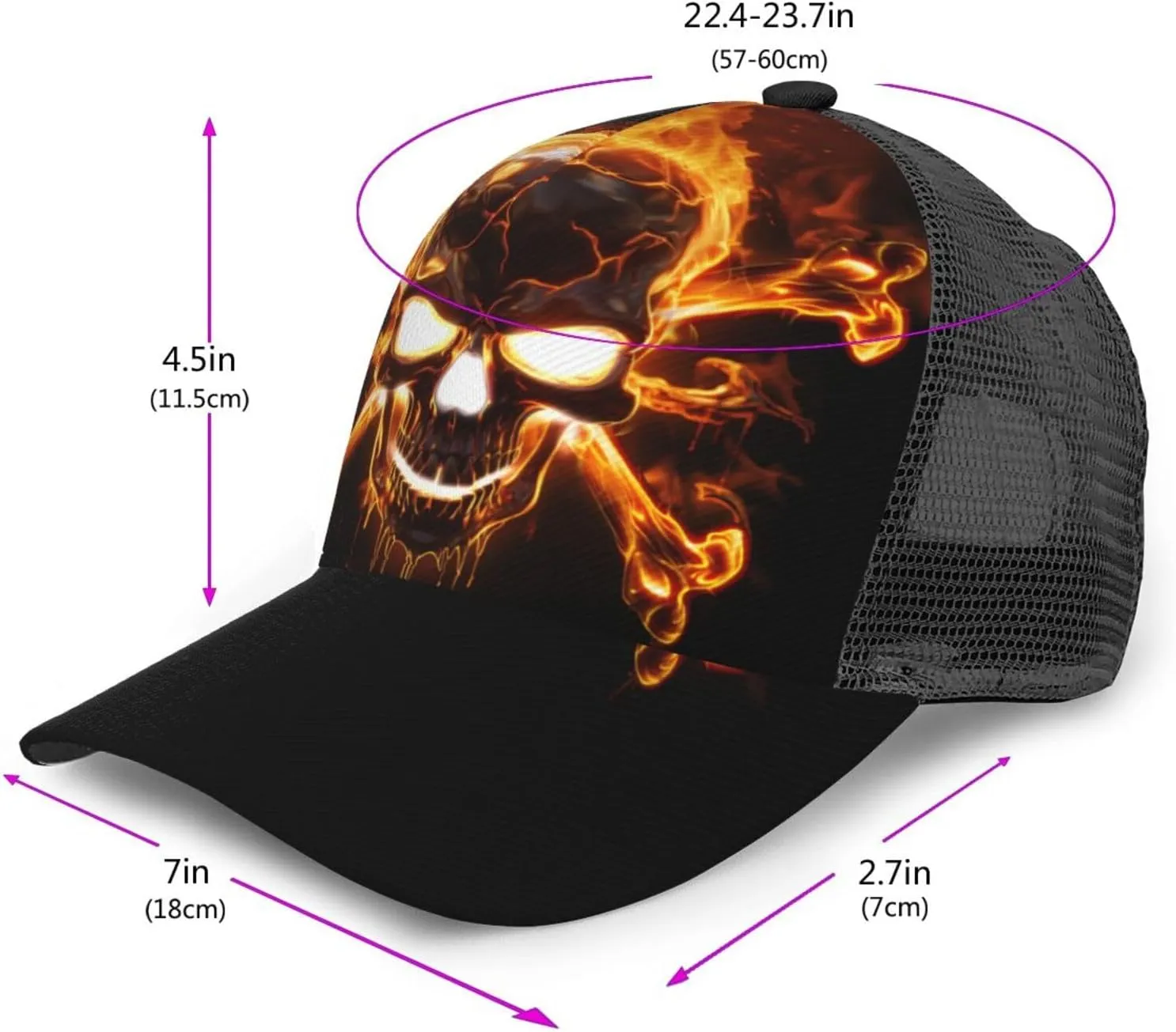 Funny Baseball Hat for Women Men, Dad Cap Trucker Hat Adjustable Fit for Summer Sport Travel Beach