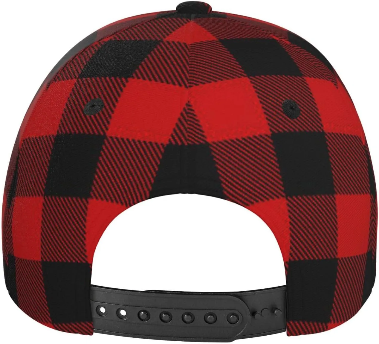 Funny Christmas Baseball Cap Adjustable Hat Xmas Snowflake Red Plaid Sun Cap for Men Women