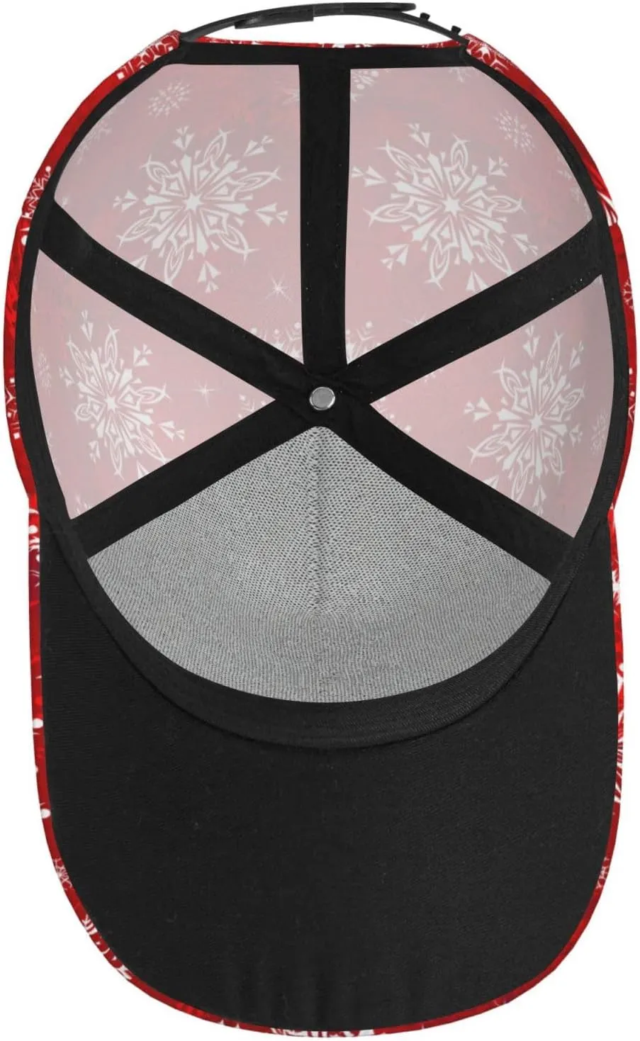 Funny Christmas Baseball Cap Adjustable Hat Xmas Snowflake Red Plaid Sun Cap for Men Women