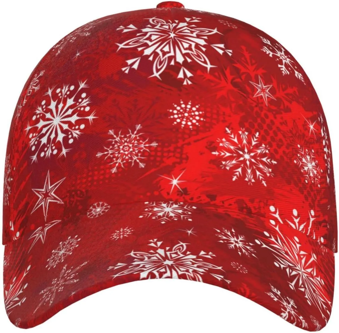 Funny Christmas Baseball Cap Adjustable Hat Xmas Snowflake Red Plaid Sun Cap for Men Women