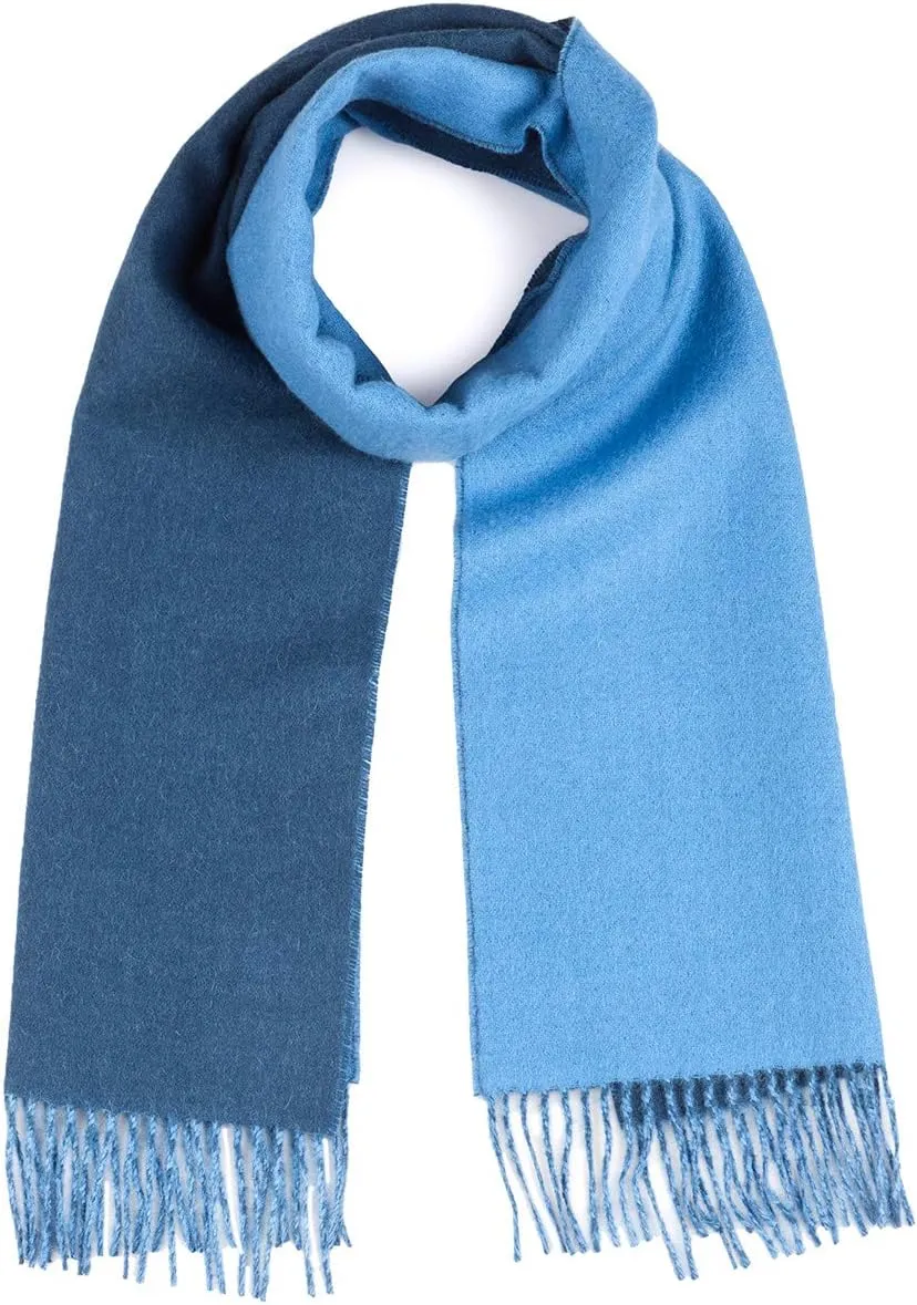 Inca Fashions - Alpaca Wool Scarf - 100% Pure Baby Alpaca - Double Sided Reversible Contrast Scarf