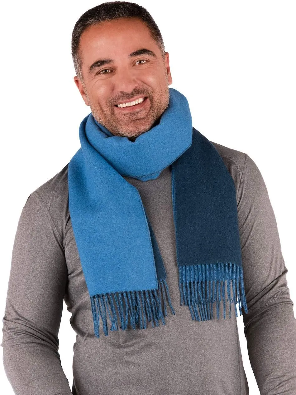 Inca Fashions - Alpaca Wool Scarf - 100% Pure Baby Alpaca - Double Sided Reversible Contrast Scarf