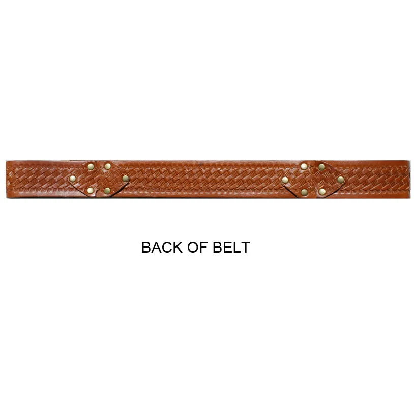 Interlock Embossed Belt - Cognac