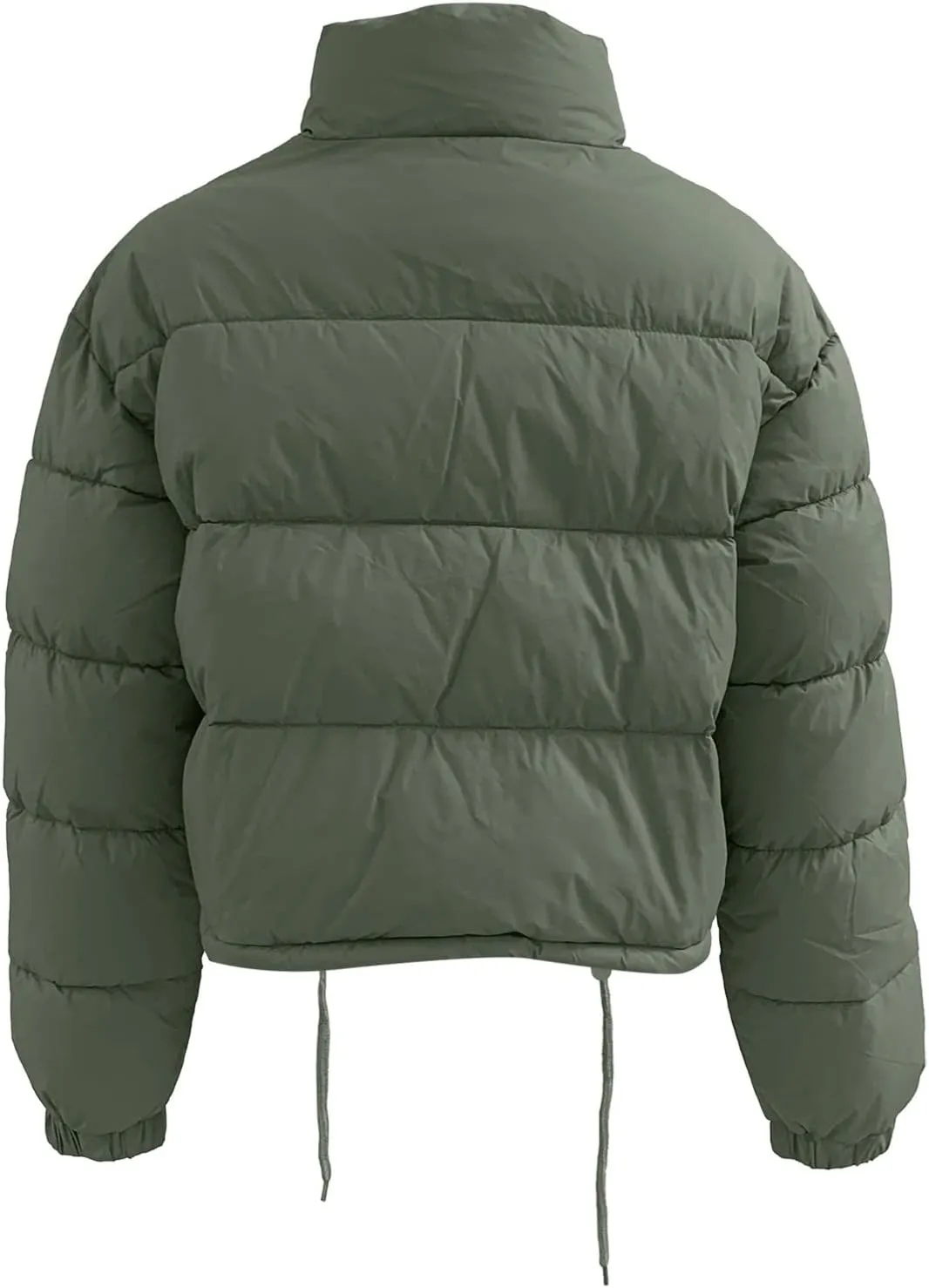 iQKA Women Men Camo Down Jacket Unisex Long Sleeve Glossy Camouflage Zipper Coat with Pockets Oversized Puffer Jackets S-5XL