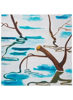 JANECARR X ZHANG ENLI POND SQUARE - Printed silk twill scarf