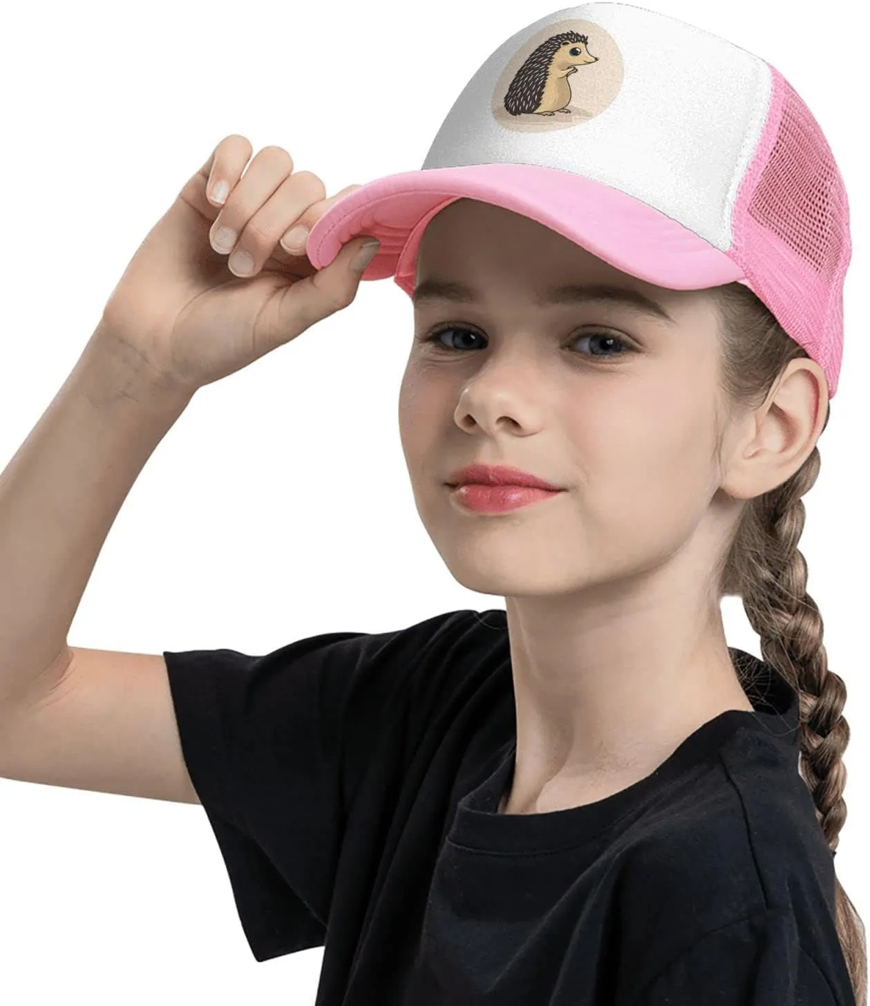 Kids Baseball Hat for Boys or Girls Ages 4-10 Back Adjustable Mesh Breathable Hats Trucker Cap Outdoor Sun Caps