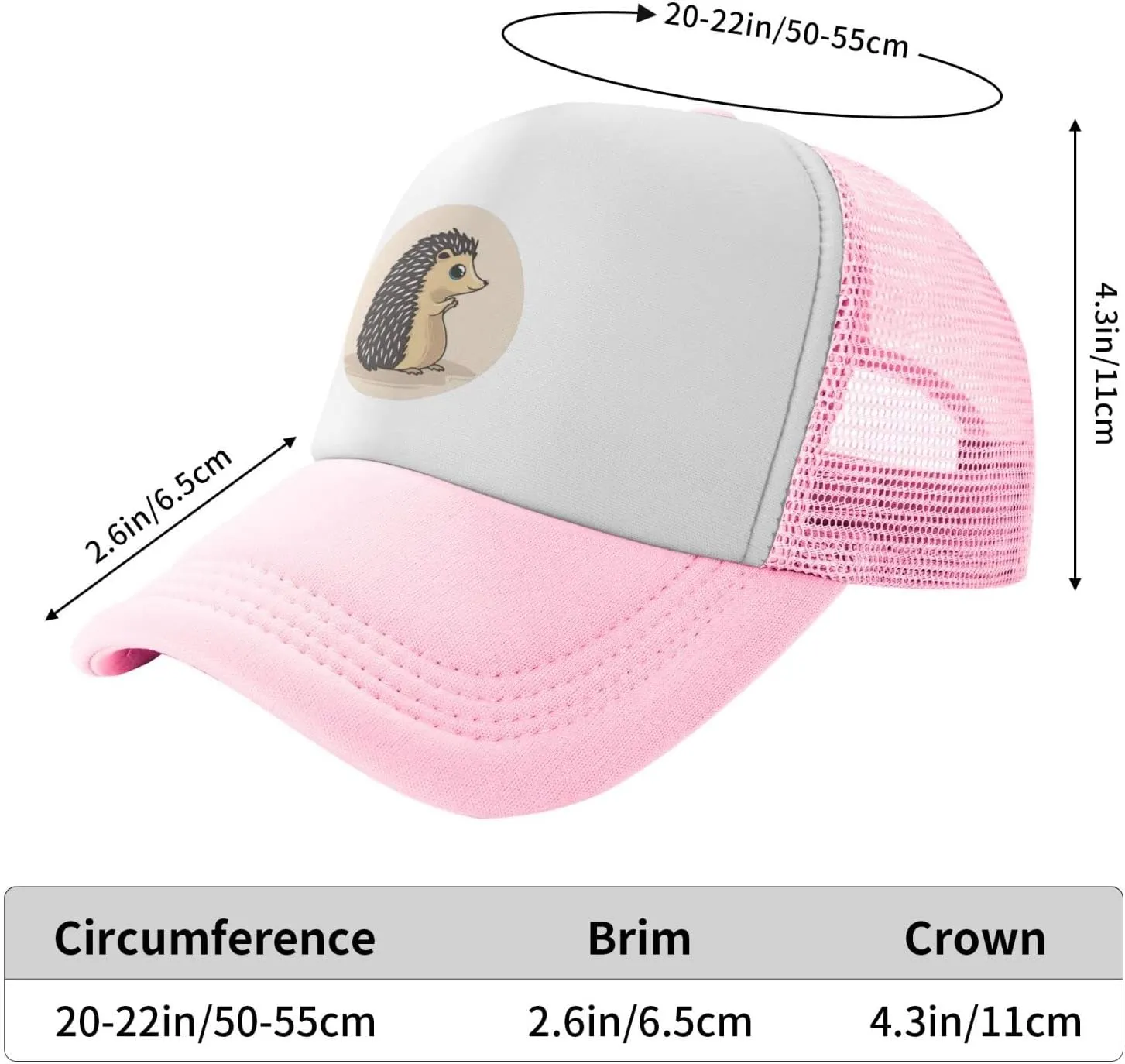 Kids Baseball Hat for Boys or Girls Ages 4-10 Back Adjustable Mesh Breathable Hats Trucker Cap Outdoor Sun Caps