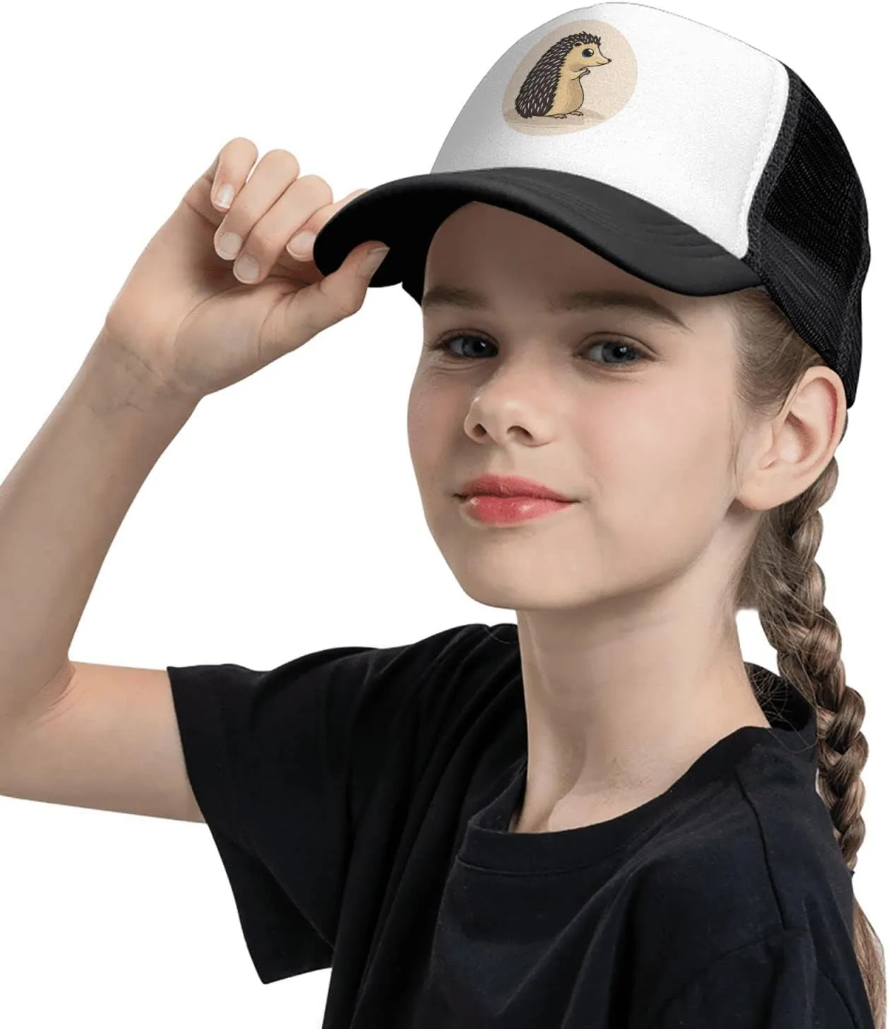 Kids Baseball Hat for Boys or Girls Ages 4-10 Back Adjustable Mesh Breathable Hats Trucker Cap Outdoor Sun Caps