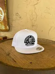 LAZY J RANCH WEAR WHITE AND WHITE ARROWHEAD PATCH CAP