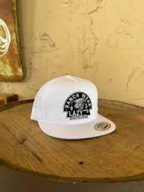 LAZY J RANCH WEAR WHITE AND WHITE ARROWHEAD PATCH CAP