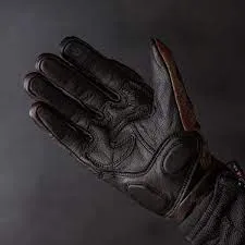 LS2 Rust Man Gloves Brown Leather
