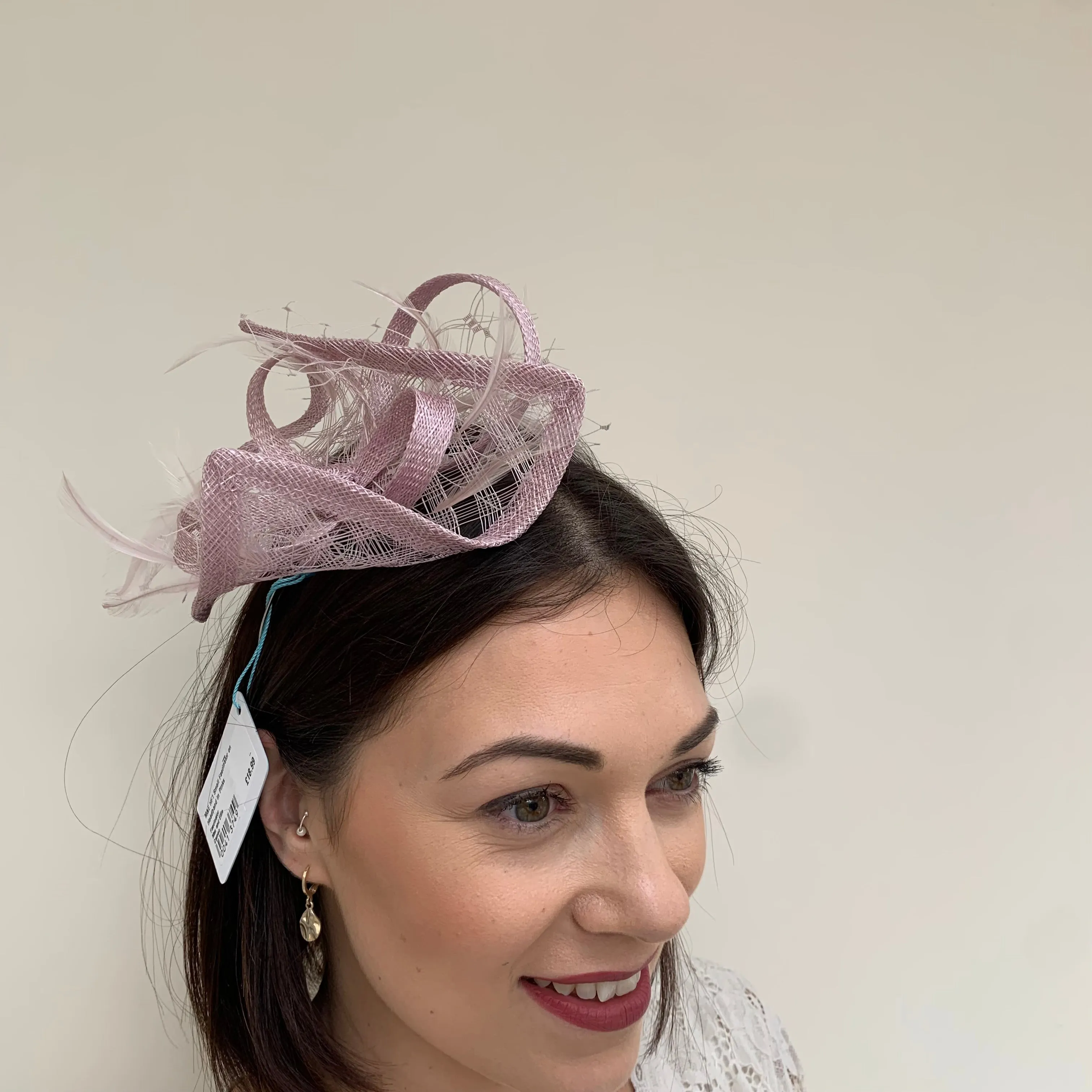 Max and Ellie HF1 Small Fascinator on Headband in Pinks