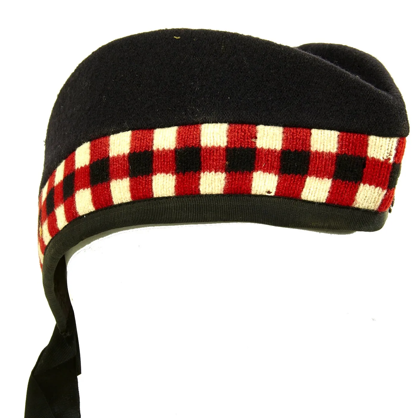 Original British WWII Scotland Police Glengarry Side Cap - SEMPER VIGILO