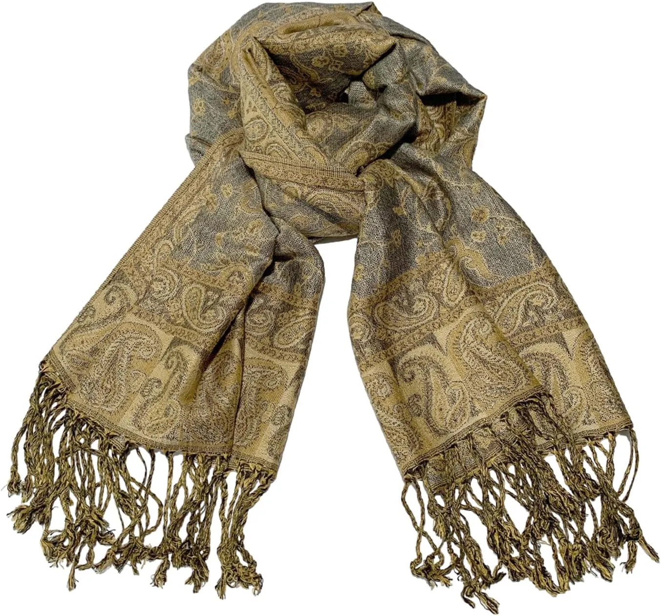 Pashmina Scarf for Women Shawls and Wraps Reversible Paisley Vintage Jacquard Soft Silky Rave Scarves Men