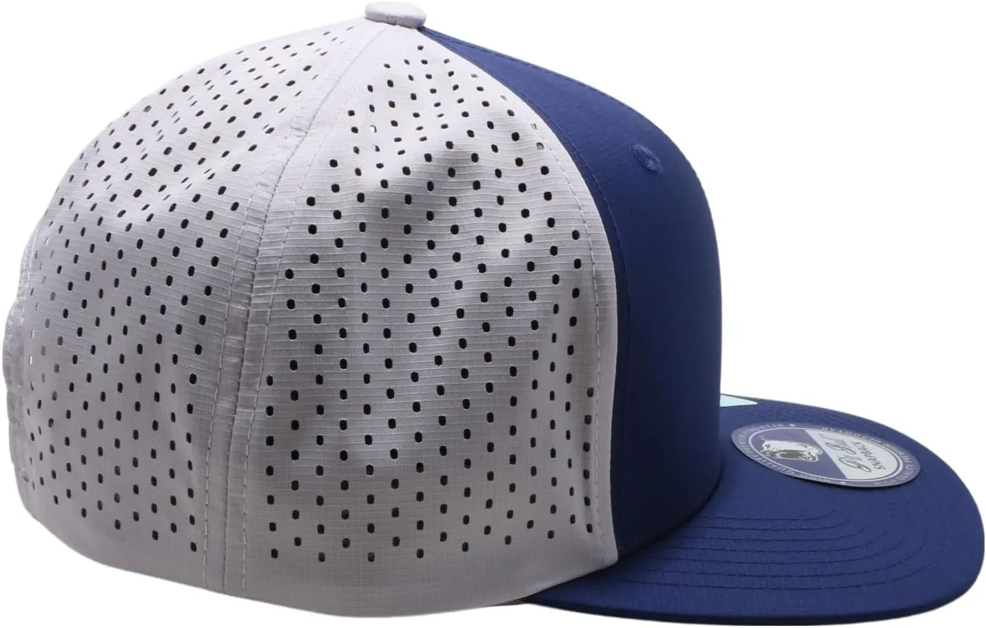 Pit Bull Premium Headwear Cambridge Perforated Mesh Flat Bill Brim Adjustable Snapback Hat Baseball Cap for Men & Women