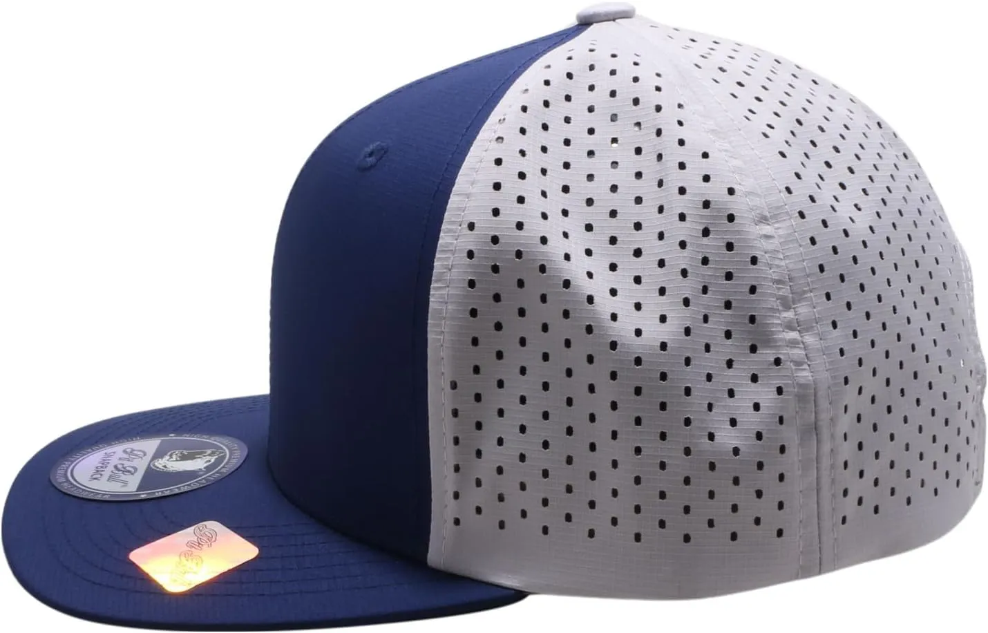 Pit Bull Premium Headwear Cambridge Perforated Mesh Flat Bill Brim Adjustable Snapback Hat Baseball Cap for Men & Women