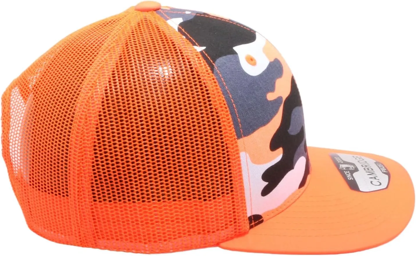 Pit Bull Premium Headwear Cambridge Trucker Hat Neon Camo Mesh Back Adjustable Snapback Hat Baseball Cap for Men & Women