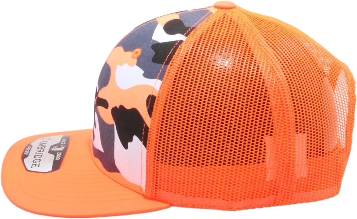 Pit Bull Premium Headwear Cambridge Trucker Hat Neon Camo Mesh Back Adjustable Snapback Hat Baseball Cap for Men & Women