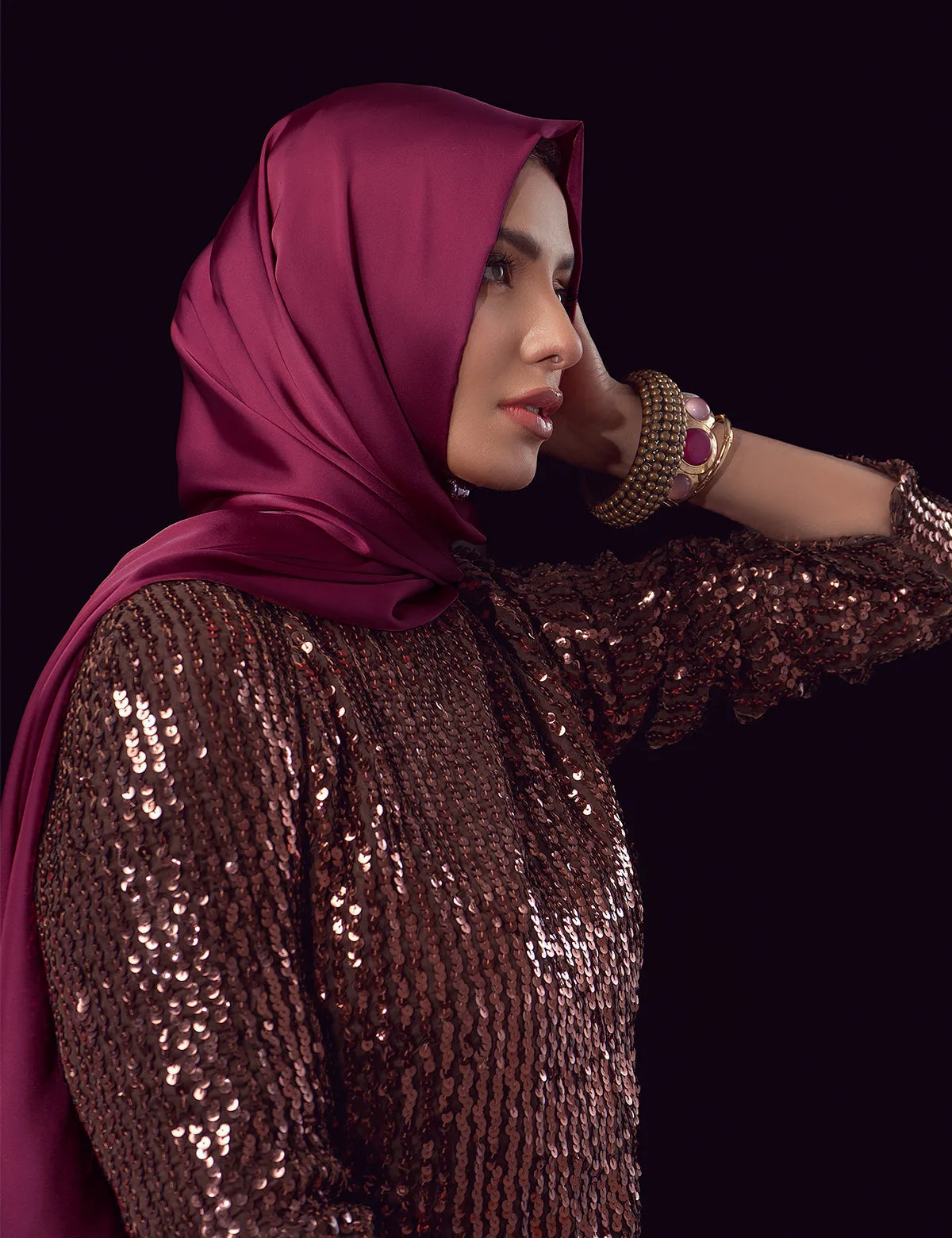 Satin Silk - Maroon