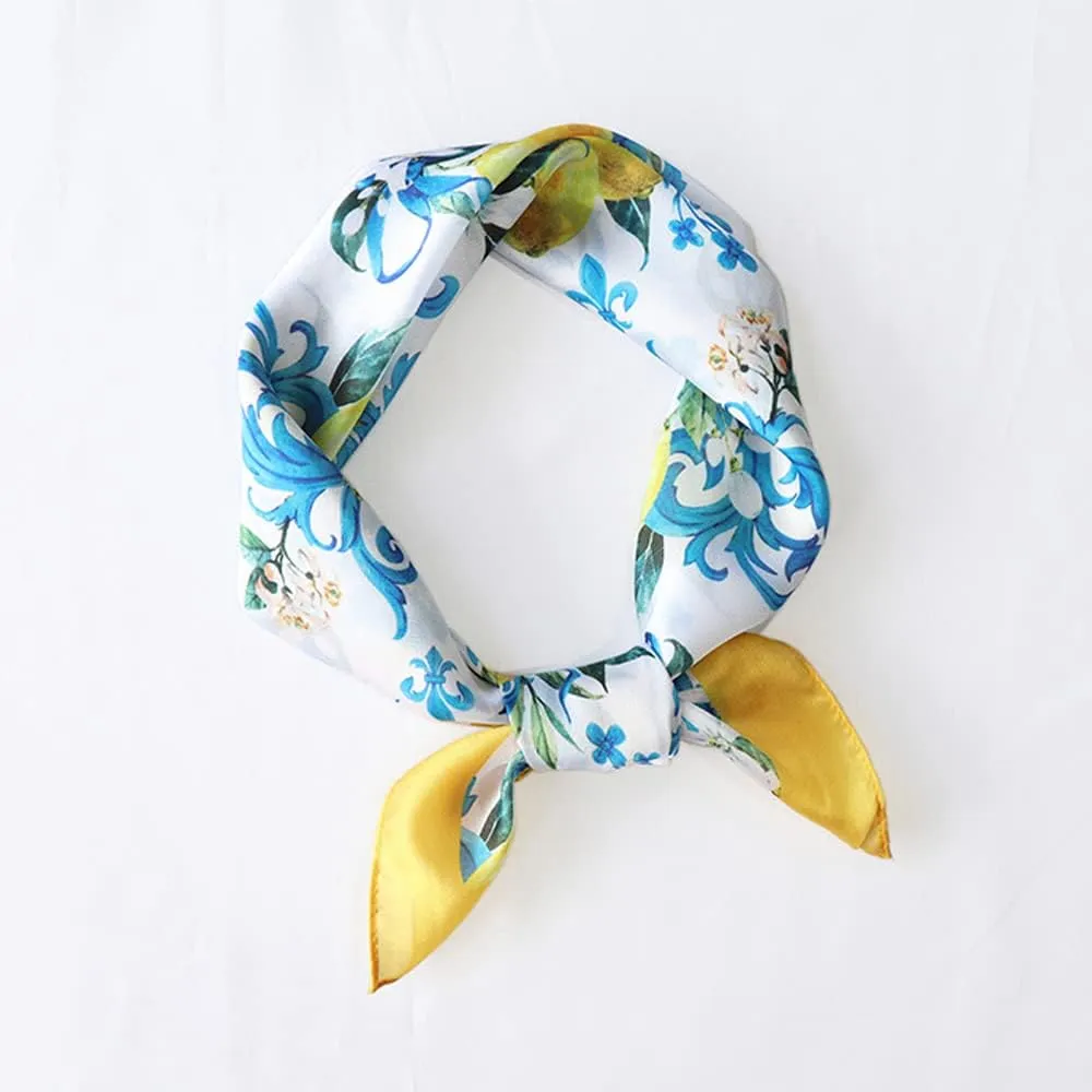 Silk Like Scarf Head Scarf Fashion Pattern Hair Scarf Design Neck Scarfs