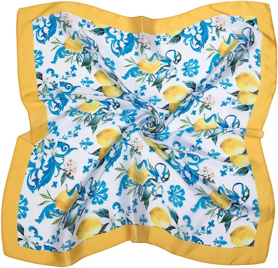 Silk Like Scarf Head Scarf Fashion Pattern Hair Scarf Design Neck Scarfs