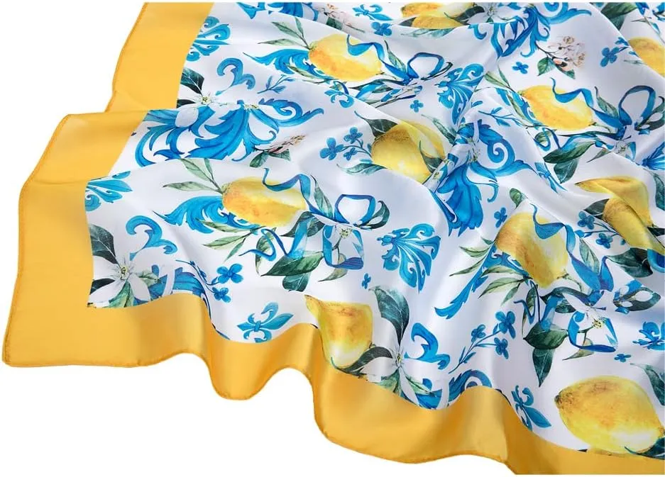 Silk Like Scarf Head Scarf Fashion Pattern Hair Scarf Design Neck Scarfs