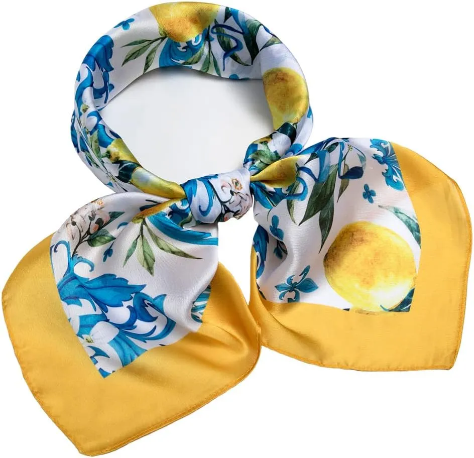 Silk Like Scarf Head Scarf Fashion Pattern Hair Scarf Design Neck Scarfs