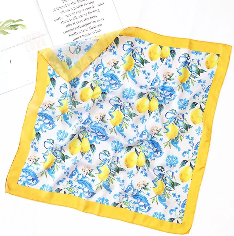 Silk Like Scarf Head Scarf Fashion Pattern Hair Scarf Design Neck Scarfs