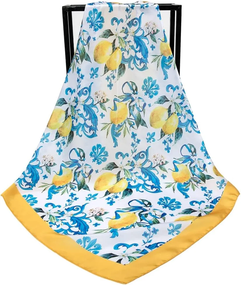 Silk Like Scarf Head Scarf Fashion Pattern Hair Scarf Design Neck Scarfs