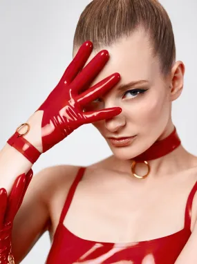 Sliced Gloves - Red